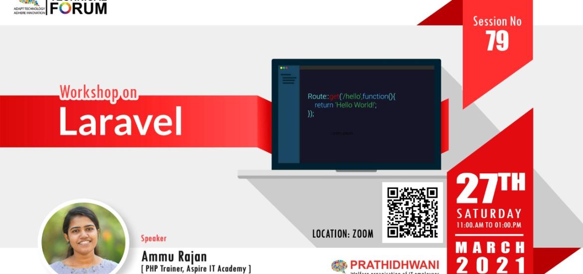 Prathidhwani Technical Forum in association with Aspire IT Academy on Laravel.