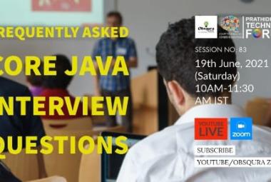 A free session on Core Java Interview Preparation for both Developers and Automation Tester.